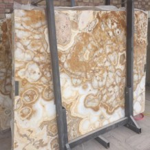 White onyx with brown tube texture