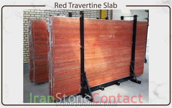 Red Travertine Slabs