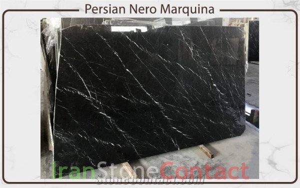 Persian Nero Marquina Marble Slabs