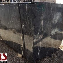 3D Black and Golden Marble